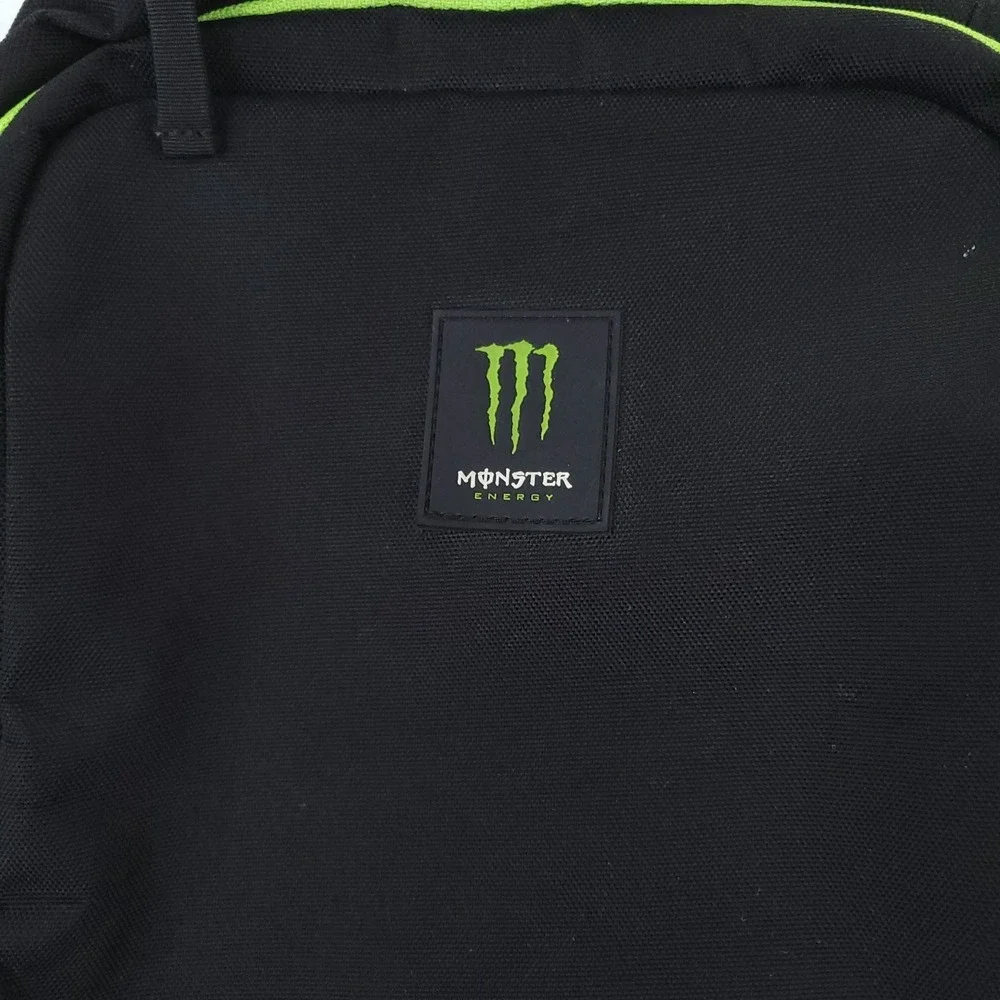 Official Monster Energy Black Promo Padded Backpack with Zippers Pockets Laptop